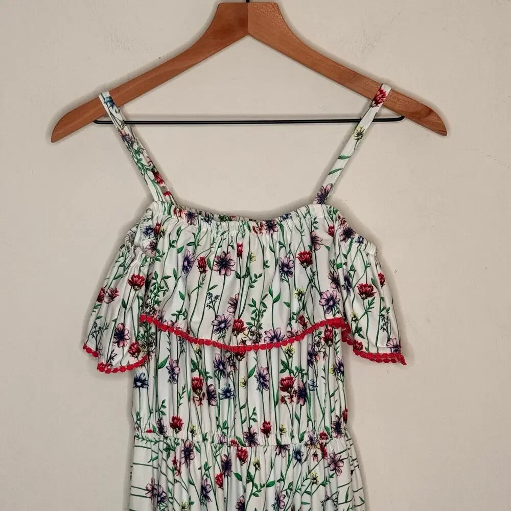 BCBGirls‎ Floral Handkerchief Dress Girls L 14/16 Boho Cottagecore Spring